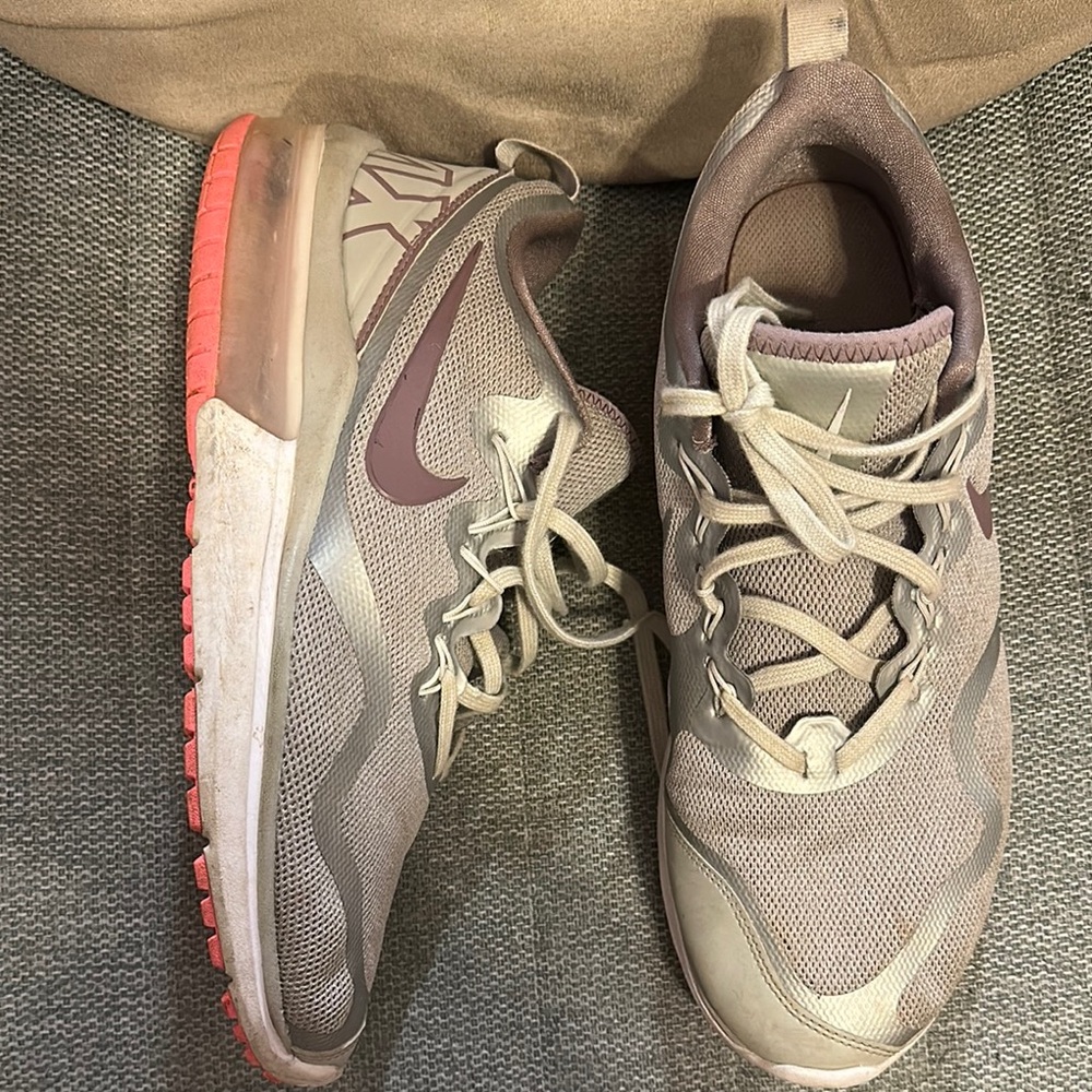 Nike Beige and Coral Sneakers